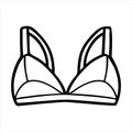 Coloring book. Collection of cartoon clothes. Bra