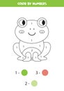 Coloring book for children. Cute cartoon frog