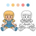 Coloring book for children (doll)