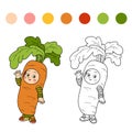 Coloring book for children: Halloween characters (carrot costume