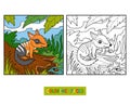 Coloring book for children, Numbat Royalty Free Stock Photo