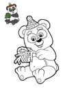 Coloring book for children, Panda Royalty Free Stock Photo