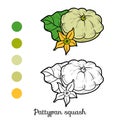 Coloring book, Pattypan squash