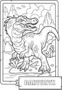Coloring book for children, prehistoric dinosaur Baryonyx Royalty Free Stock Photo