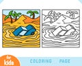 Coloring book for kids, Quicksand background