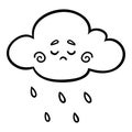 Coloring book for children, Rain cloud