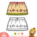 Coloring book, Ruffled skirt