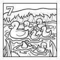 Coloring book, Seven ducks