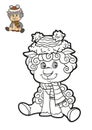 Coloring book for children, Sheep Royalty Free Stock Photo