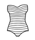 Coloring book, Strapless bandeau women swimsuit
