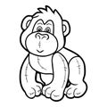 Coloring book, Stuffed toy gorilla