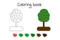 Coloring book for children. vector illustration. app Royalty Free Stock Photo