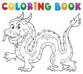 Coloring book Chinese dragon theme 1 Royalty Free Stock Photo