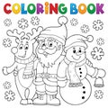 Coloring book Christmas characters