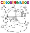 Coloring book Christmas mailbox