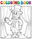 Coloring book circus ringmaster theme 1