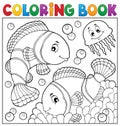 Coloring book clownfish topic 3