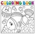 Coloring book clownfish topic 2