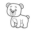 Coloring book, coloring page (bear)