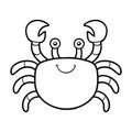 Coloring book, coloring page (crab)