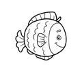 Coloring book, coloring page (fish)