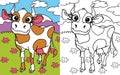 Coloring book cow