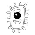 Coloring book, Cute bacteria and virus character