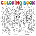 Coloring book cute penguins 4