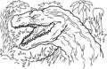 Coloring book dinosaur Royalty Free Stock Photo