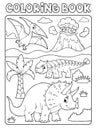 Coloring book dinosaur subject image 6