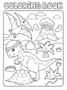 Coloring book dinosaur subject image 7