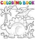 Coloring book dinosaur theme 1