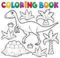 Coloring book dinosaur topic 4 Royalty Free Stock Photo