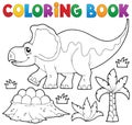 Coloring book dinosaur topic 3 Royalty Free Stock Photo
