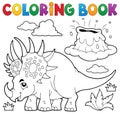 Coloring book dinosaur topic 2 Royalty Free Stock Photo