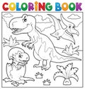 Coloring book dinosaur topic 9 Royalty Free Stock Photo