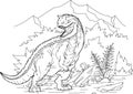 Coloring book dinosaur Royalty Free Stock Photo