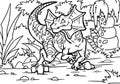 Coloring book dinosaur Royalty Free Stock Photo