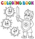 Coloring book doctor fighting virus 1