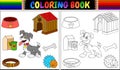 Coloring book dog Royalty Free Stock Photo