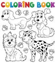 Coloring book dog theme 5 Royalty Free Stock Photo