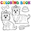 Coloring book dog theme 6 Royalty Free Stock Photo