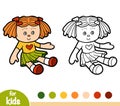 Coloring book, Doll