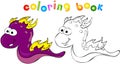 Coloring book dragon-monster