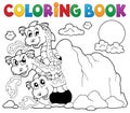 Coloring book dragon theme image 5