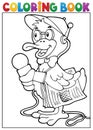 Coloring book duck reporter theme 1