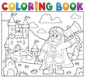 Coloring book dwarf warrior theme 2