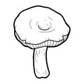 Coloring book. Edible mushrooms, russule Royalty Free Stock Photo