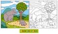 Coloring book (elephant) Royalty Free Stock Photo
