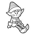 Coloring book, Elf Royalty Free Stock Photo